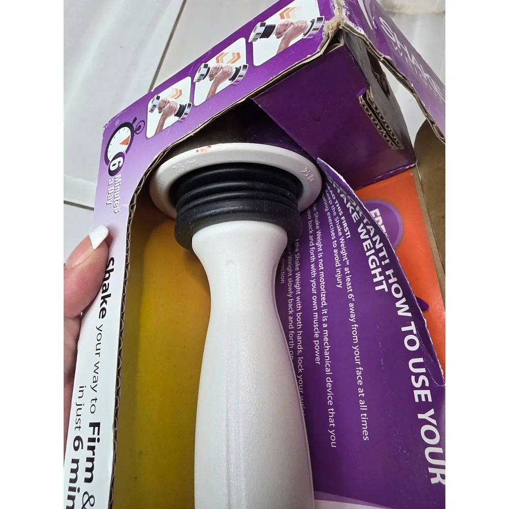 Shake Weight for Women As Seen On TV White Dynamic Inertia Dumbbell 6 Minute A4 - Picture 14 of 15
